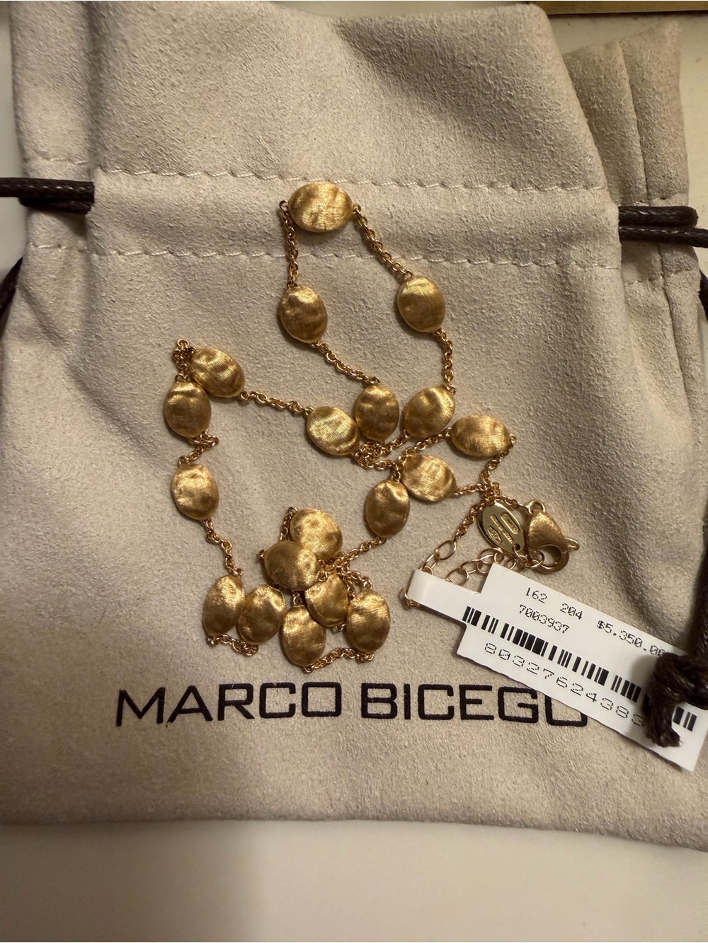 Marco Bicego Siviglia collection 18k yellow gold necklace